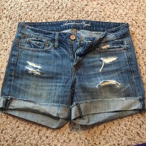 American Eagle Distressed Jean Shorts-size 2